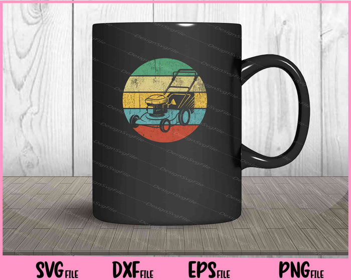 Vintage Lawn Mower - Gardener Retro Svg Cutting Printable Files  - Premium Cutting Files in SVG, PNG & EPS Formats - Premium SVG Cutting Files for Crafts