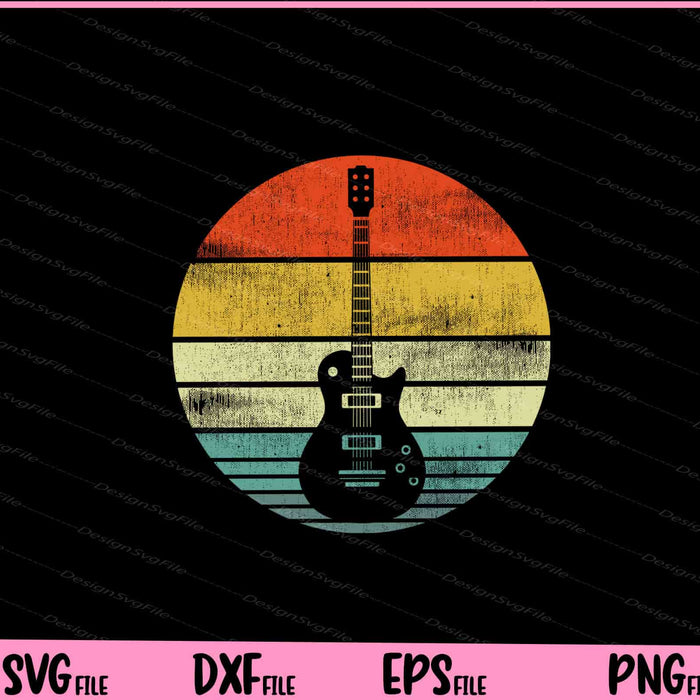 Vintage Music  Guitar Player Svg Cutting Printable Files  - Premium Cutting Files in SVG, PNG & EPS Formats - Premium SVG Cutting Files for Crafts