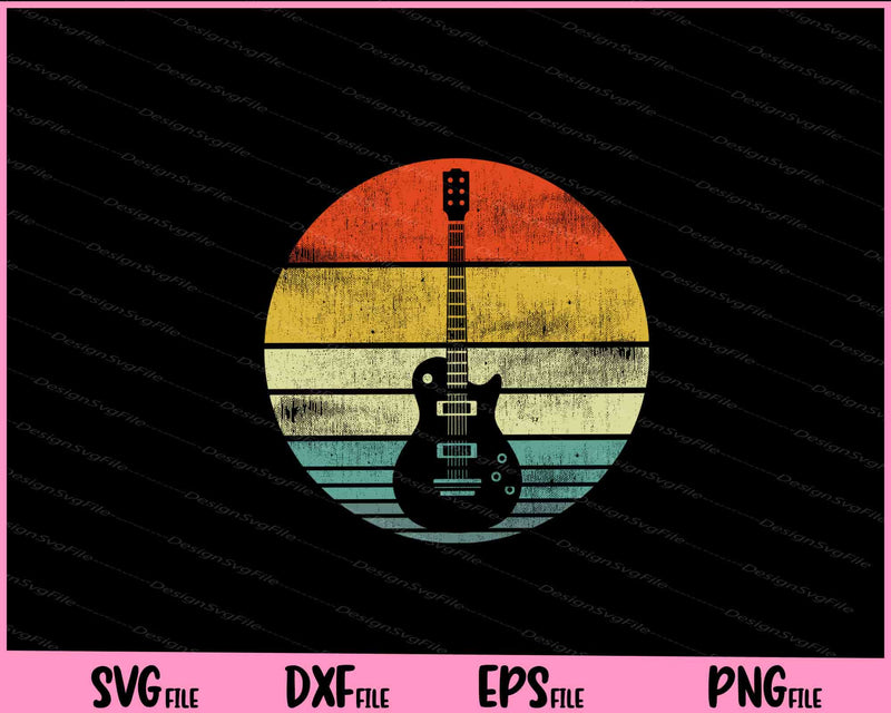 Vintage Music  Guitar Player Svg Cutting Printable Files  - Premium Cutting Files in SVG, PNG & EPS Formats - Premium SVG Cutting Files for Crafts