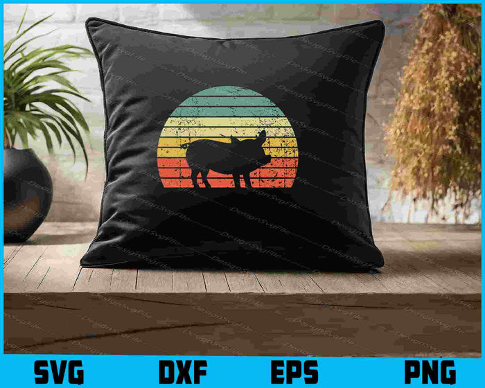 Vintage Pig SVG Silhouette Pig PNG