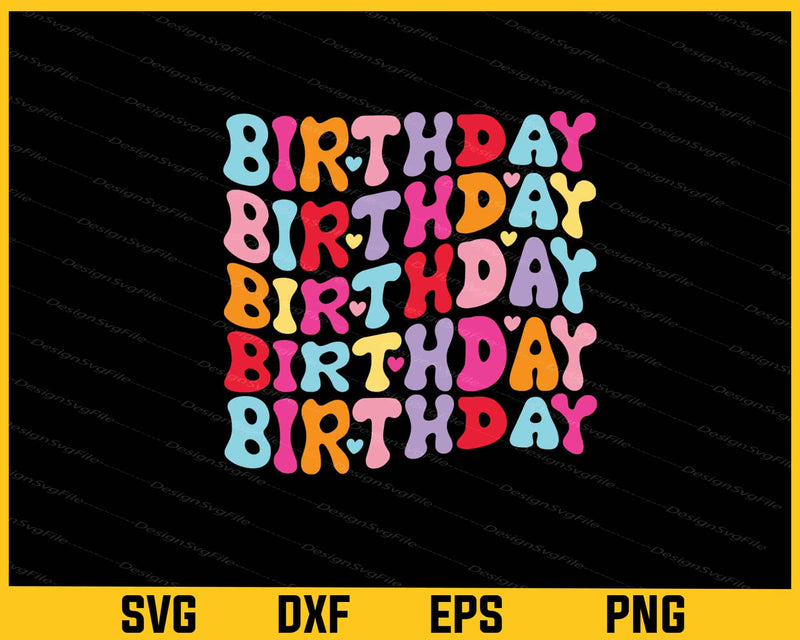 Vintage Retro Birthday Svg Cutting Printable File  - Premium Cutting Files in SVG, PNG & EPS Formats - Premium SVG Cutting Files for Crafts