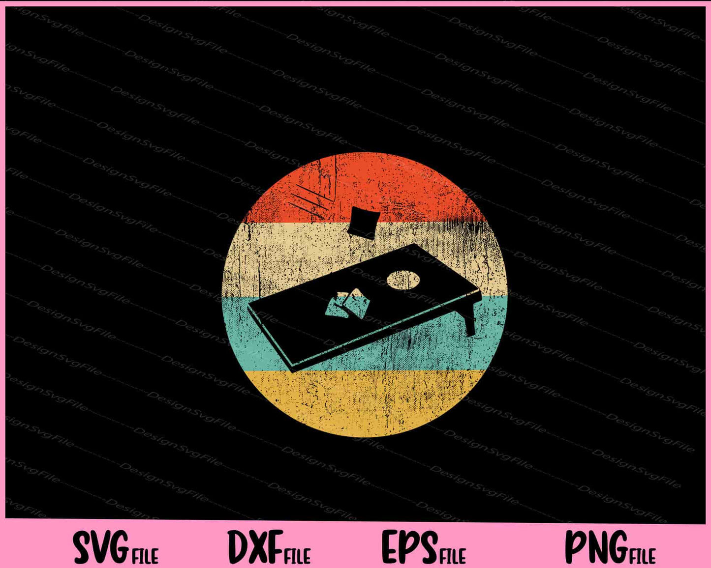 Vintage Retro Cornhole Svg Cutting Printable Files  - Premium Cutting Files in SVG, PNG & EPS Formats - Premium SVG Cutting Files for Crafts