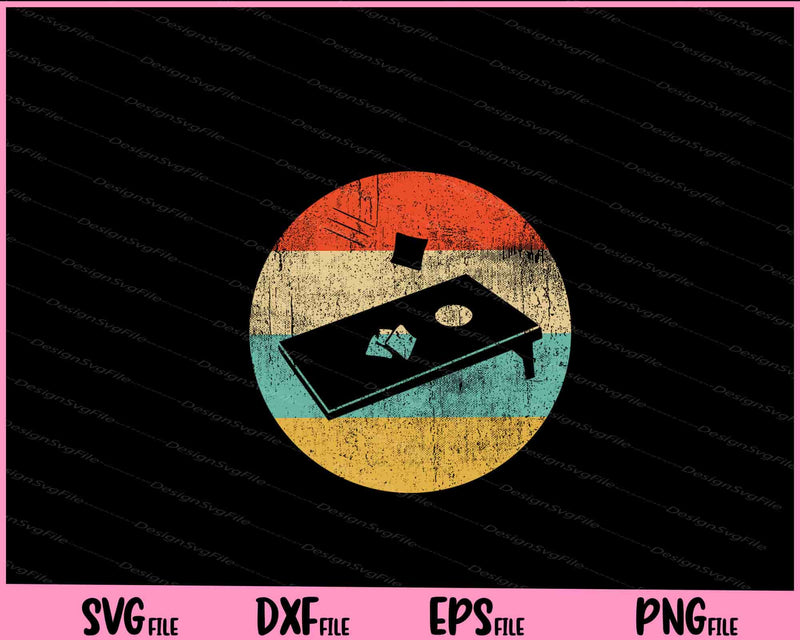 Vintage Retro Cornhole Svg Cutting Printable Files  - Premium Cutting Files in SVG, PNG & EPS Formats - Premium SVG Cutting Files for Crafts