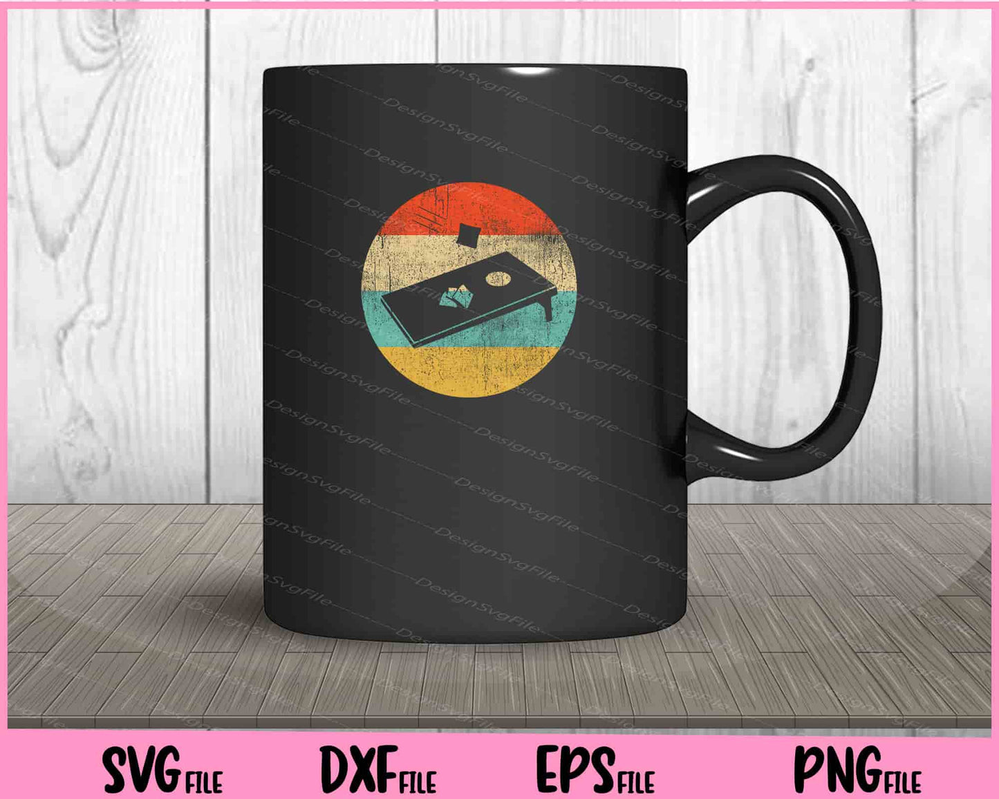 Vintage Retro Cornhole Svg Cutting Printable Files  - Premium Cutting Files in SVG, PNG & EPS Formats - Premium SVG Cutting Files for Crafts