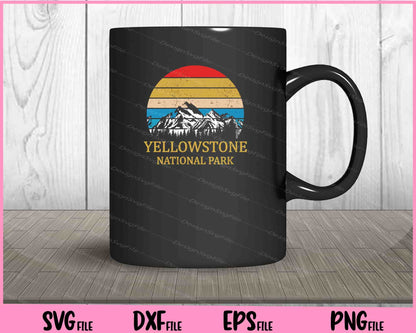 Vintage Retro Yellowstone National Park Svg Cutting Printable Files  - Premium Cutting Files in SVG, PNG & EPS Formats - Premium SVG Cutting Files for Crafts