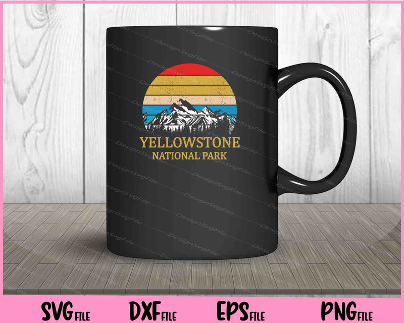 Vintage Retro Yellowstone National Park mug