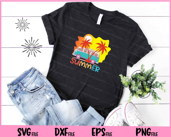 Beach Vintage Summer Sunset t shirt