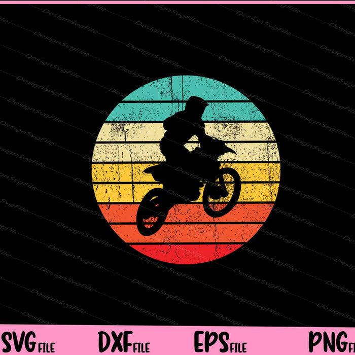Vintage Sunset Biker Retro  Motorbike Svg Cutting Printable Files  - Premium Cutting Files in SVG, PNG & EPS Formats - Premium SVG Cutting Files for Crafts