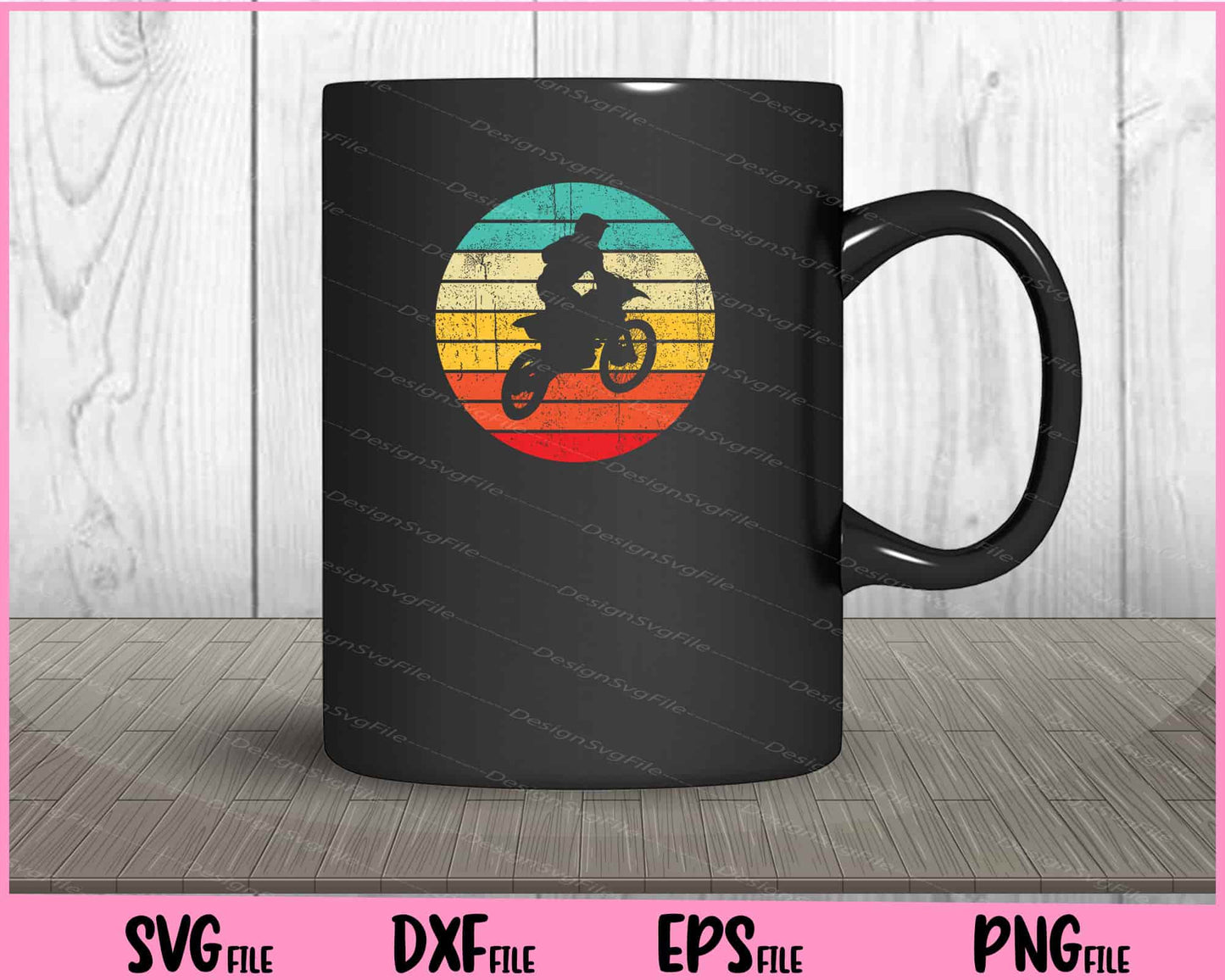 Vintage Sunset Biker Retro  Motorbike Svg Cutting Printable Files  - Premium Cutting Files in SVG, PNG & EPS Formats - Premium SVG Cutting Files for Crafts