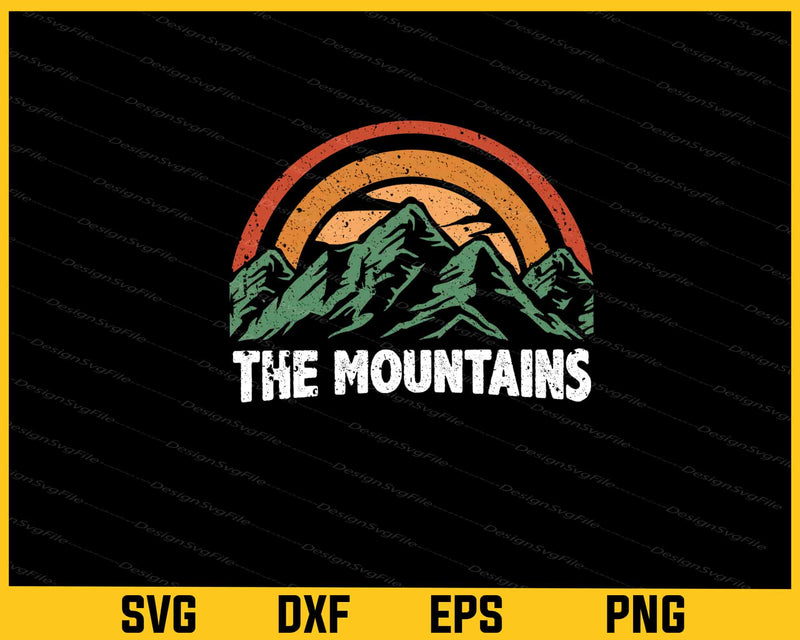 Vintage The Mountain Camping Svg Cutting Printable File  - Premium Cutting Files in SVG, PNG & EPS Formats - Premium SVG Cutting Files for Crafts