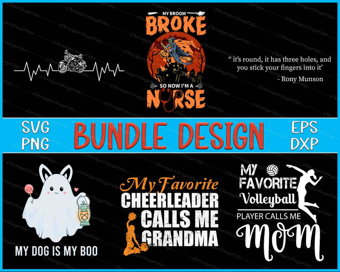 Volleyball Bundle SVG, Boo PNG Nurse Witches