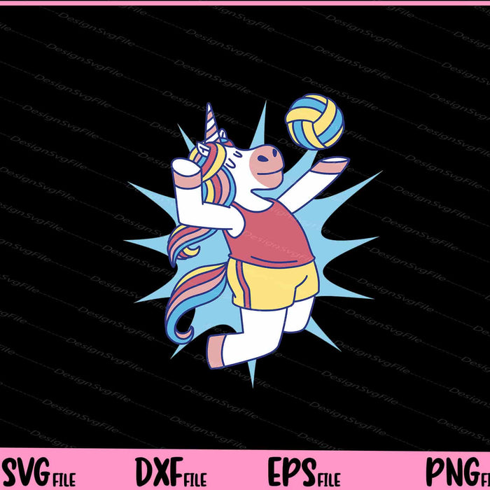 Volleyball Unicorn Svg Cutting Printable Files  - Premium Cutting Files in SVG, PNG & EPS Formats - Premium SVG Cutting Files for Crafts