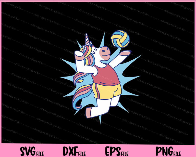 Volleyball Unicorn Svg Cutting Printable Files  - Premium Cutting Files in SVG, PNG & EPS Formats - Premium SVG Cutting Files for Crafts