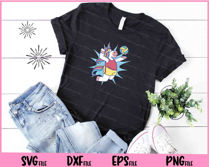Volleyball Unicorn Svg Cutting Printable Files  - Premium Cutting Files in SVG, PNG & EPS Formats - Premium SVG Cutting Files for Crafts