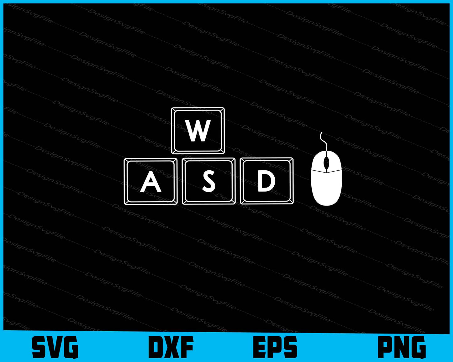 W A S D Keyboard SVG