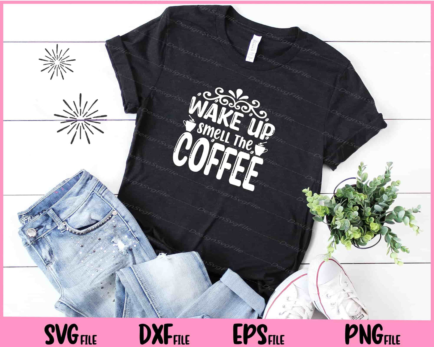 Wake Up Smell The Coffee Svg Cutting Printable Files  - Premium Cutting Files in SVG, PNG & EPS Formats - Premium SVG Cutting Files for Crafts