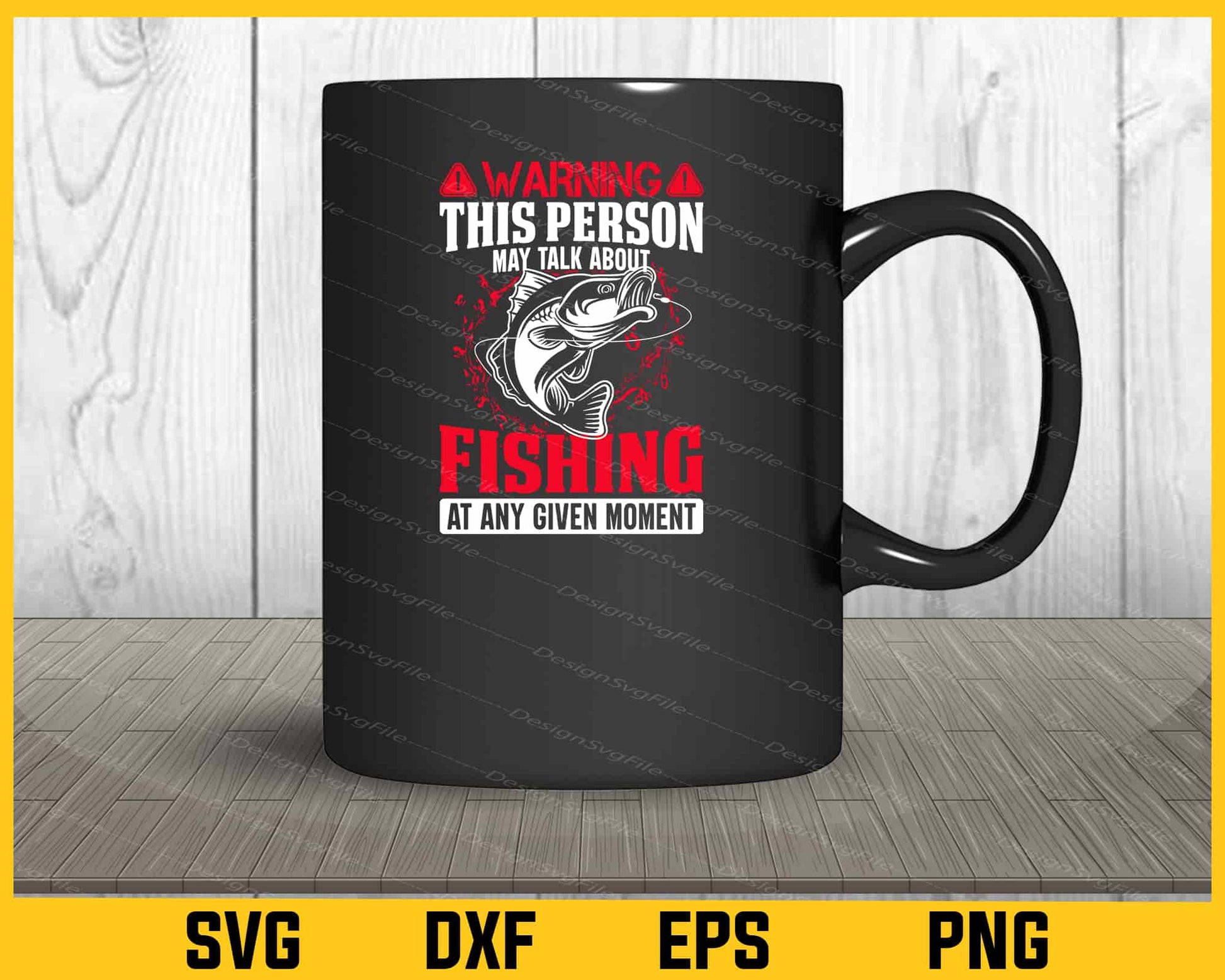 Warning This Person May Talk About Fishing Svg Cutting Printable File  - Premium Cutting Files in SVG, PNG & EPS Formats - Premium SVG Cutting Files for Crafts