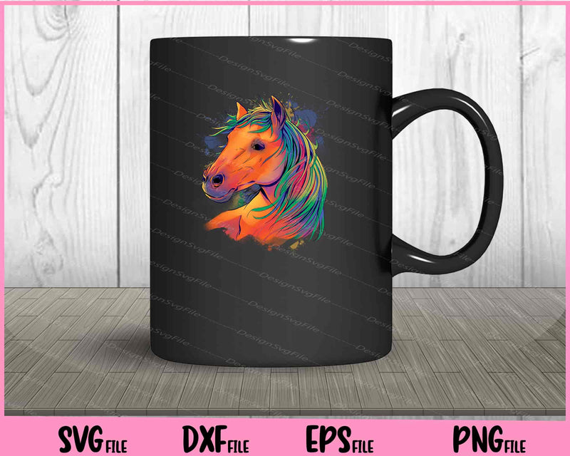  Watercolor Horse Realistic  mug