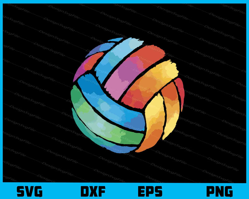 Watercolor Volleyball svg