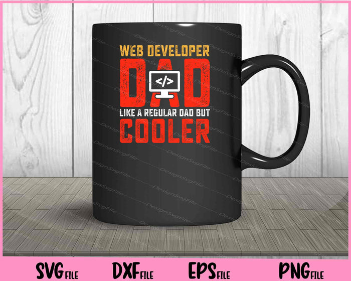Web Developer Dad Like Cooler Father Day Svg Cutting Printable Files  - Premium Cutting Files in SVG, PNG & EPS Formats - Premium SVG Cutting Files for Crafts