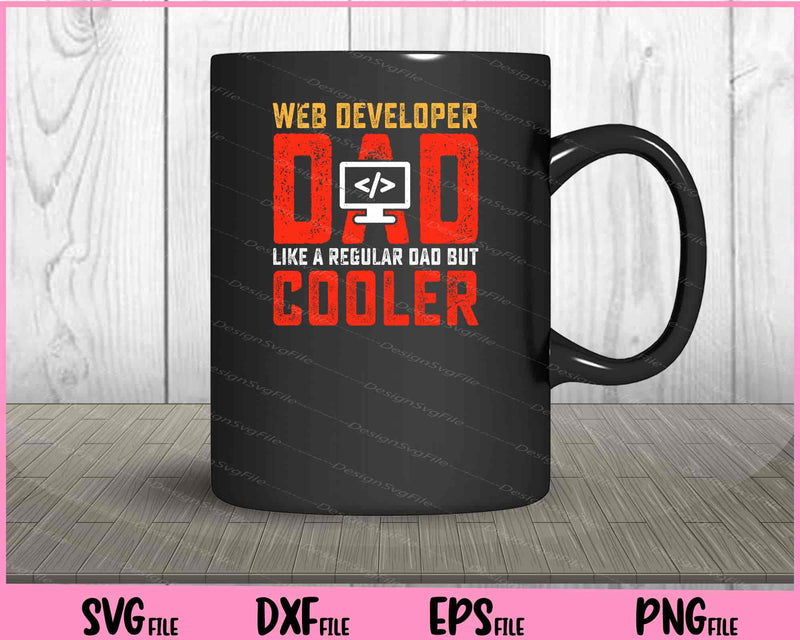 Web Developer Dad Like Cooler Father Day mug