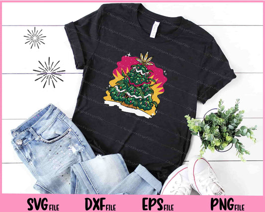 Weed Christmas Tree Holiday Svg Cutting Printable Files  - Premium Cutting Files in SVG, PNG & EPS Formats - Premium SVG Cutting Files for Crafts