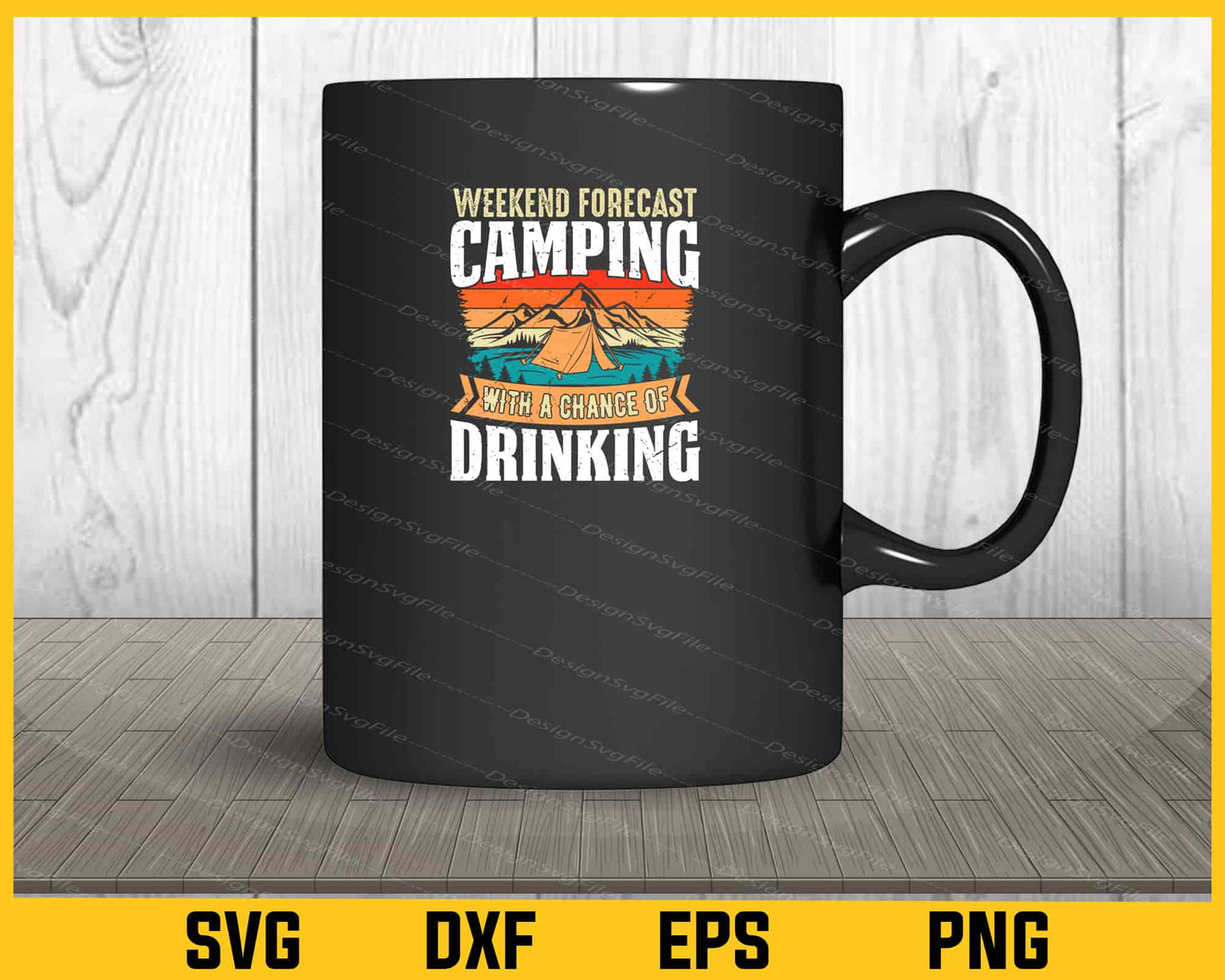 Weekend Forecast Camping With Drinking Svg Cutting Printable File  - Premium Cutting Files in SVG, PNG & EPS Formats - Premium SVG Cutting Files for Crafts