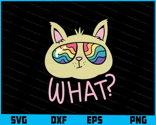 What Pride Cat Funny SVG PNG Printable File  - Premium Cutting Files in SVG, PNG & EPS Formats - Premium SVG Cutting Files for Crafts