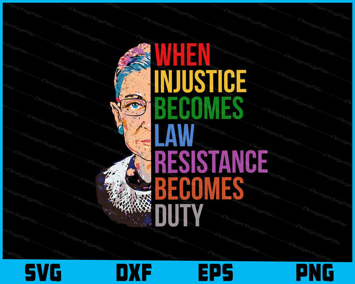 When Injustice Becomes Law Resistance Becomes Duty SVG