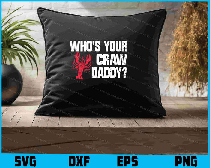 Collection of crawfish-themed designs with text and graphics on a black background.