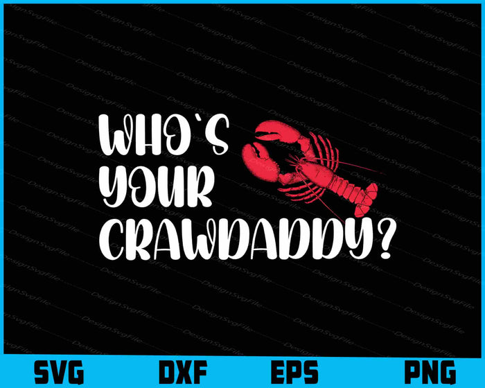 Collection of crawfish-themed designs with text and graphics on a black background.