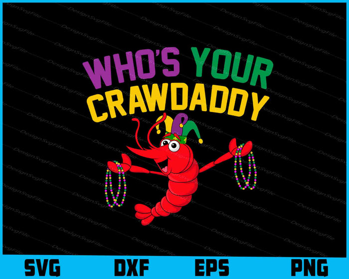 Collection of crawfish-themed designs with text and graphics on a black background.