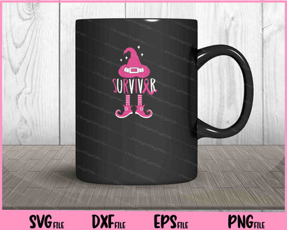 Breast Cancer Survivor Funny Witch Halloween Svg Cutting Printable Files  - Premium Cutting Files in SVG, PNG & EPS Formats - Premium SVG Cutting Files for Crafts