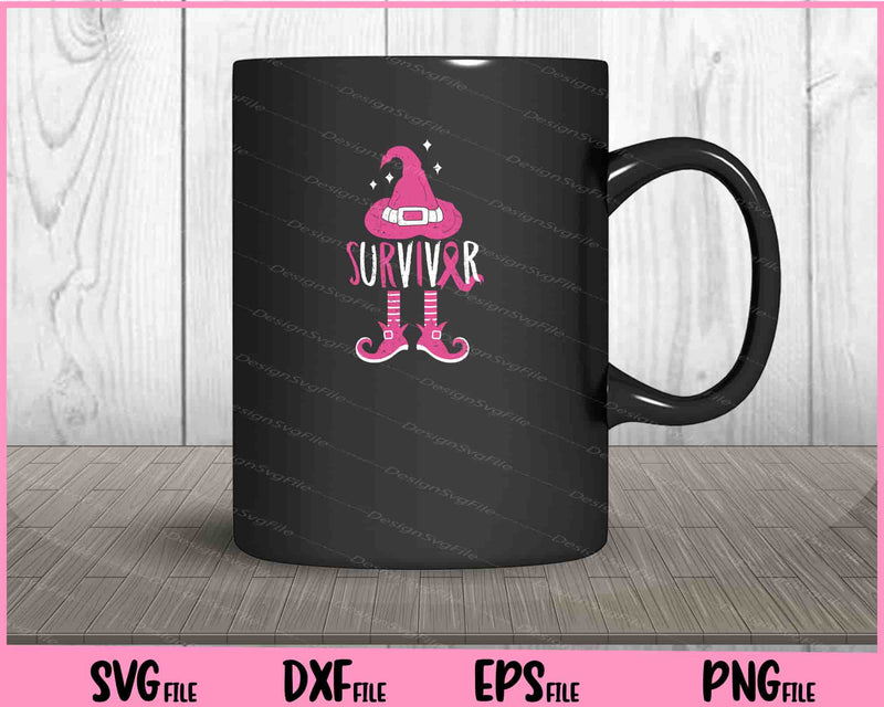 Breast Cancer Survivor Funny Witch Halloween mug