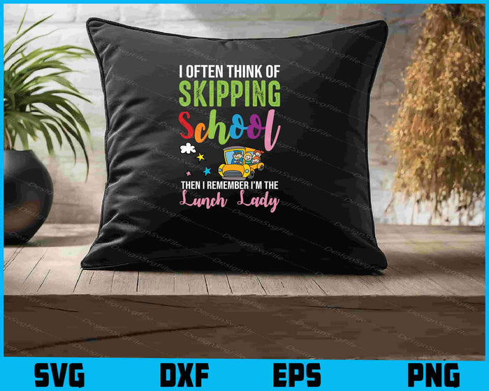 Womens Funny School Lunch Lady Cafeteria - Cute Lunch Lady SVG