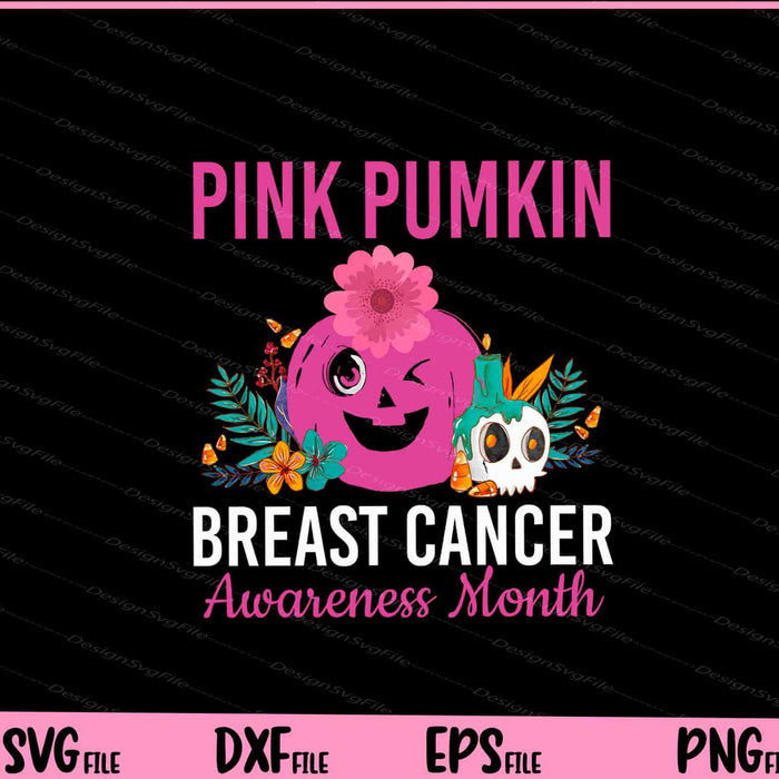 Pink Pumpkin Breast Cancer Awareness Month Svg Cutting Printable Files  - Premium Cutting Files in SVG, PNG & EPS Formats - Premium SVG Cutting Files for Crafts