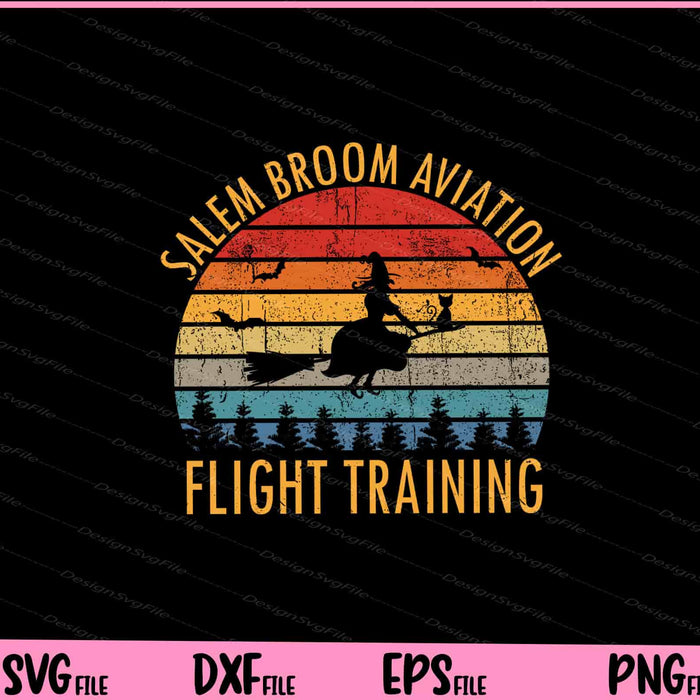 Salem Broom Aviation Flight Halloween Witch Cat Svg Cutting Printable Files  - Premium Cutting Files in SVG, PNG & EPS Formats - Premium SVG Cutting Files for Crafts