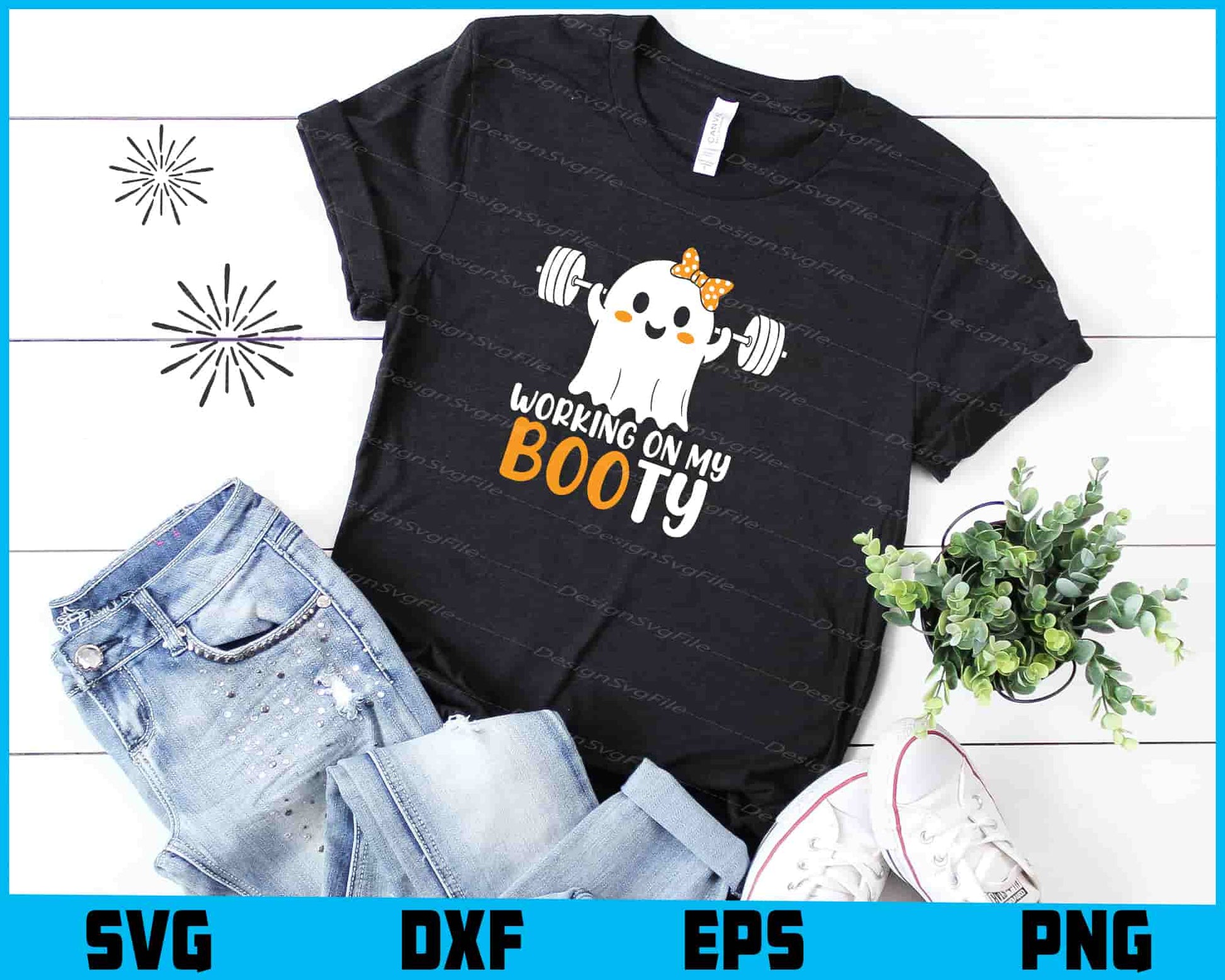 Working On My Booty Halloween SVG PNG Printable File  - Premium Cutting Files in SVG, PNG & EPS Formats - Premium SVG Cutting Files for Crafts