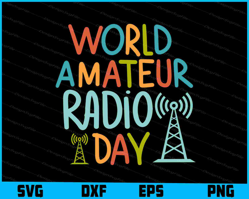 World Amateur Radio Day Vintage SVG