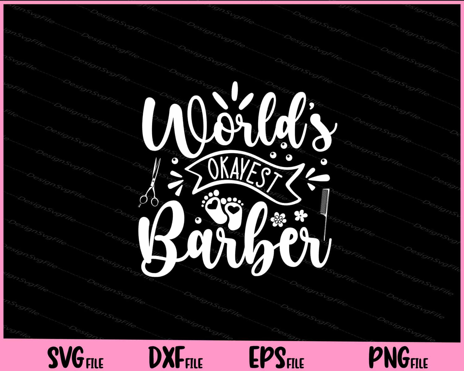 World s Okayest Barber Svg Cutting Printable File  - Premium Cutting Files in SVG, PNG & EPS Formats - Premium SVG Cutting Files for Crafts