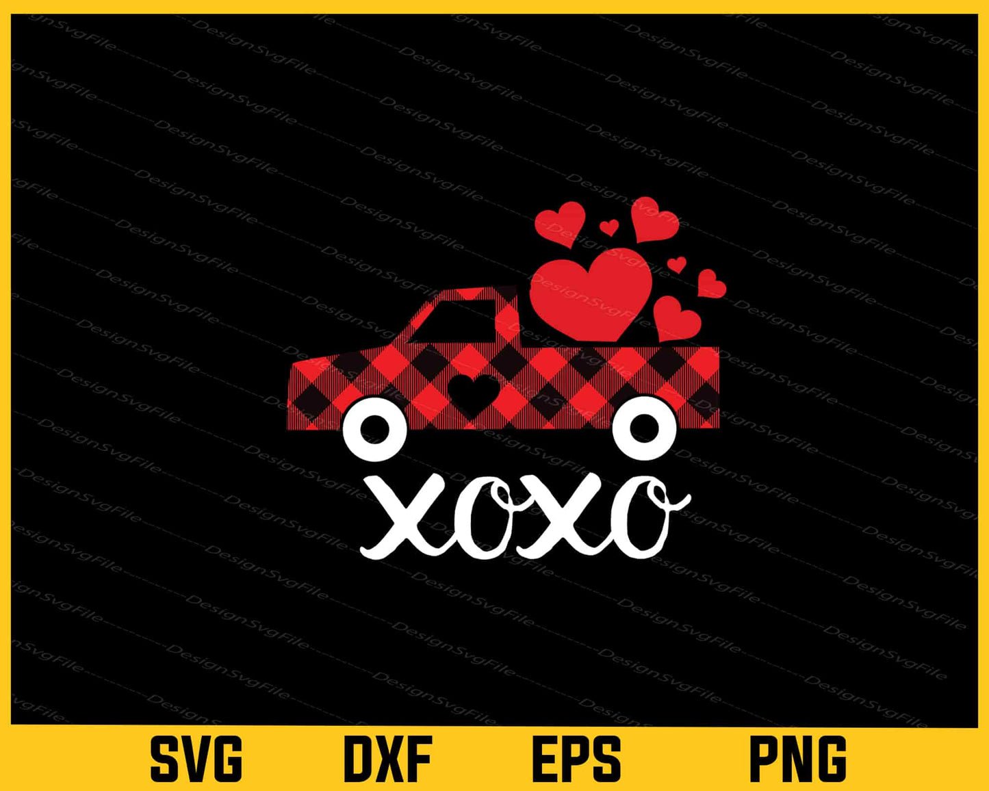 Xoxo Truck  Valentine's Day Svg Cutting Printable File  - Premium Cutting Files in SVG, PNG & EPS Formats - Premium SVG Cutting Files for Crafts