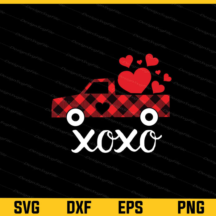 Xoxo Truck  Valentine's Day Svg Cutting Printable File  - Premium Cutting Files in SVG, PNG & EPS Formats - Premium SVG Cutting Files for Crafts