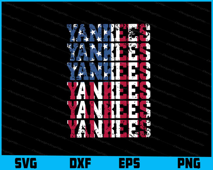 Yankees Name Retro Style SVG