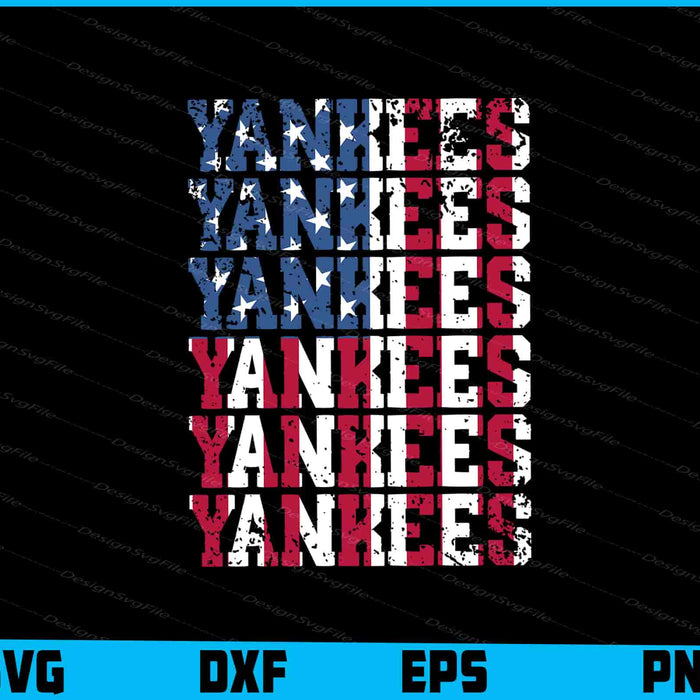 Yankees Name Retro Style SVG
