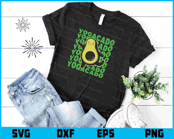 Yogacado SVG, Yoga SVG, Avocado