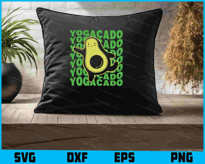 Yogacado SVG, Yoga SVG, Avocado