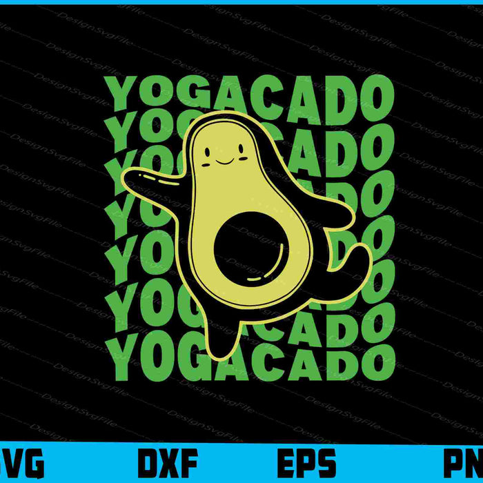 Yogacado SVG, Yoga SVG, Avocado