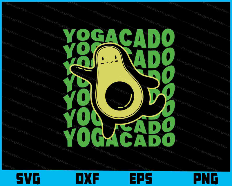 Yogacado SVG, Yoga SVG, Avocado