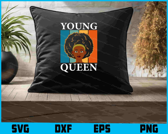 Young Queen SVG, African Queen PNG