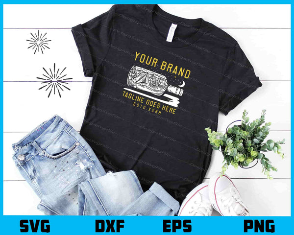 Your Brand Tagling Goes Here Camping Bottle t shirt